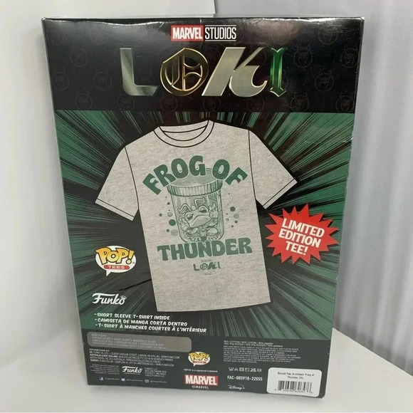 NIB FUNKO POP Tees Marvel Loki Frog Of Thunder Short Sleeve Limited T Shirt 2XL - Picture 1 of 5